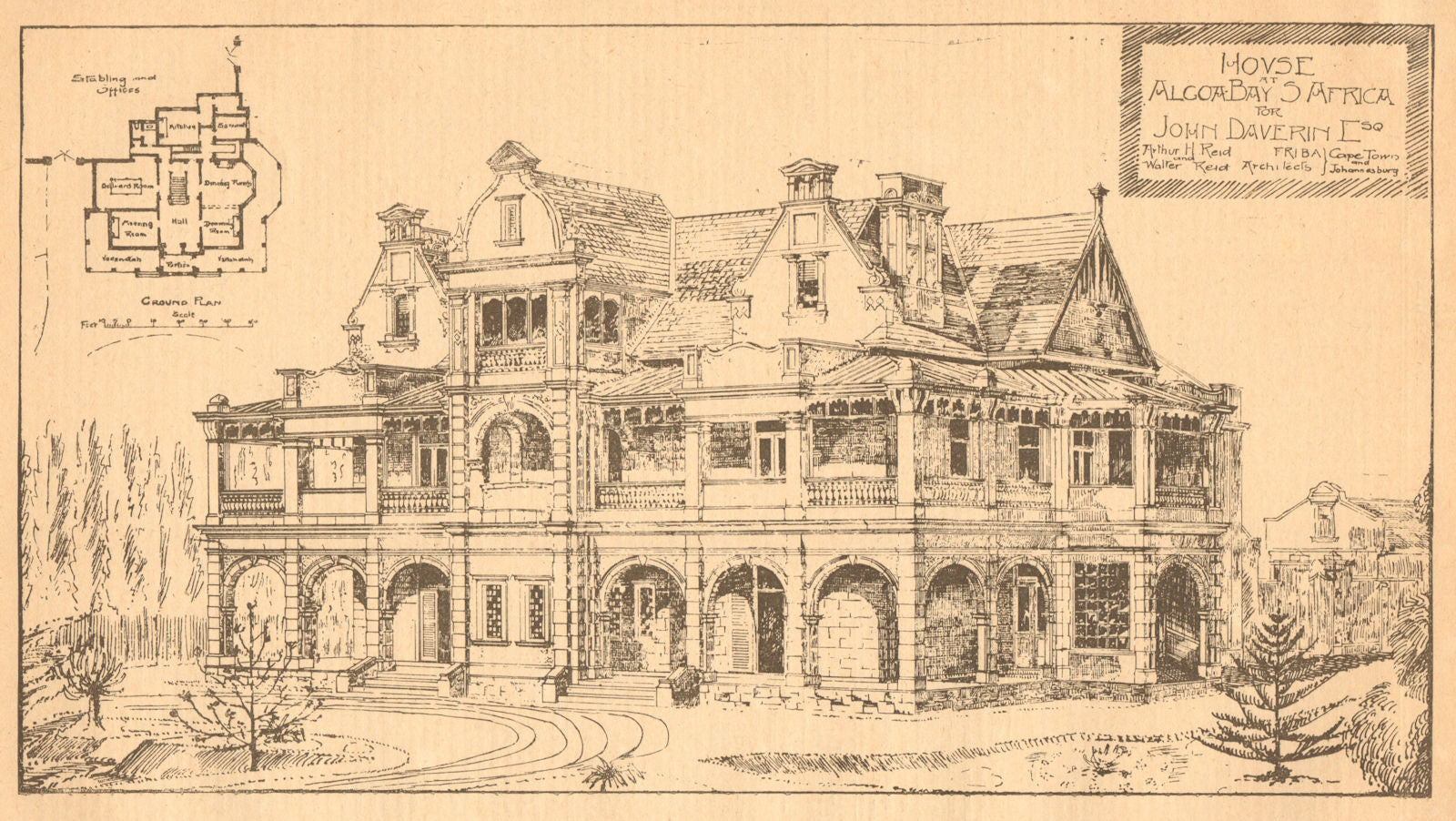 Knockfierna, Park Drive, Port Elizabeth Algoa Bay South Africa Daverin Reid 1900